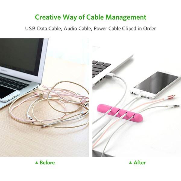 UGREEN Cable Organizer 2 Pack - Pink(30483) - 3