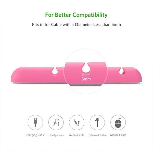 UGREEN Cable Organizer 2 Pack - Pink(30483) - 4