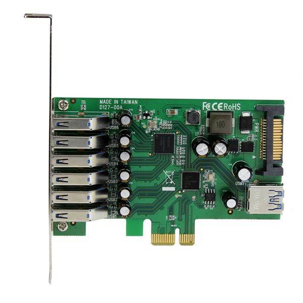 StarTech 7 Port USB 3.0 PCIe Low Profile Adapter Card(PEXUSB3S7) - 2