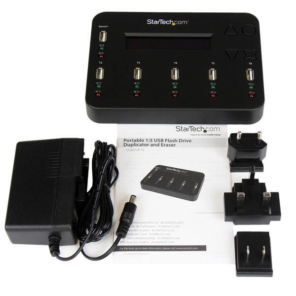 StarTech USB 1:5 Flash Drive Duplicator & Multi-Pass DoD Eraser(USBDUP15) - 3