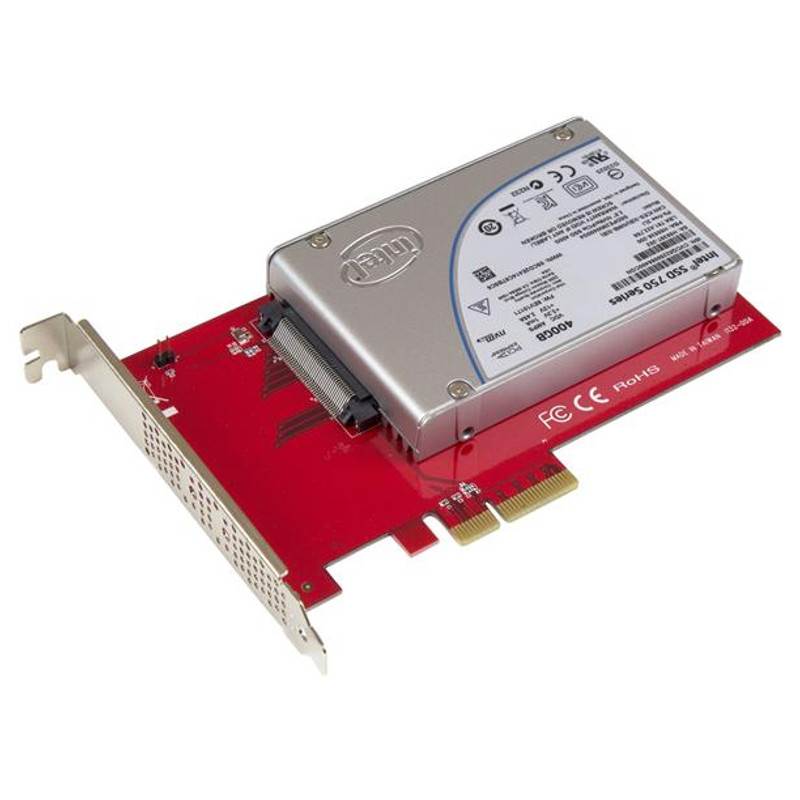 StarTech U.2 to PCIe Adapter - 2.5" U.2 NVMe SSD - SFF-8639 - x4 PCIe(PEX4SFF8639) - 4