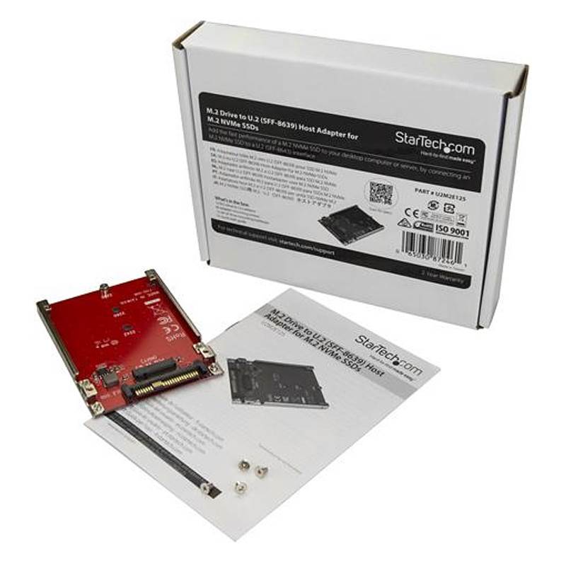 StarTech M.2 to U.2 (SFF-8639) Adapter for M.2 PCIe NVMe SSDs(U2M2E125) - 5