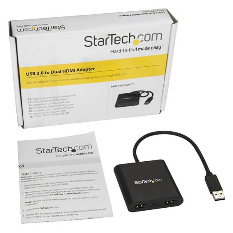 StarTech USB 3.0 to Dual HDMI Adapter - HDMI USB Adapter - USB HDMI(USB32HD2) - 4