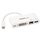 StarTech USB C Multiport Adapter - DVI-D/PD 3.0/GbE/USB-A - Mini Dock(DKT30CDVPD) - 1