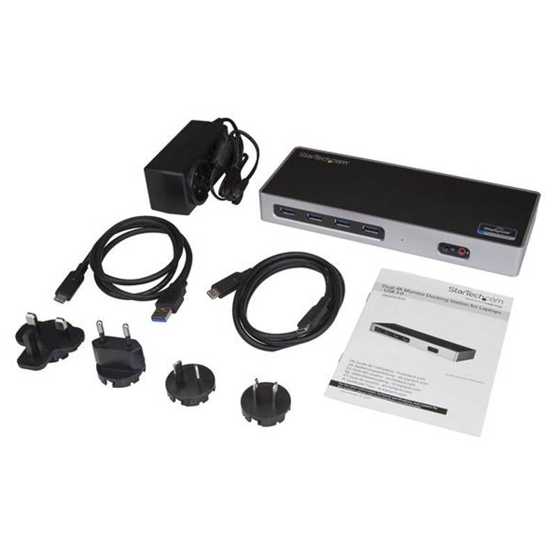 StarTech Dual 4K Dock - Mac and Windows - USB-A & USB-C - DP & HDMI(DK30A2DH) - 4