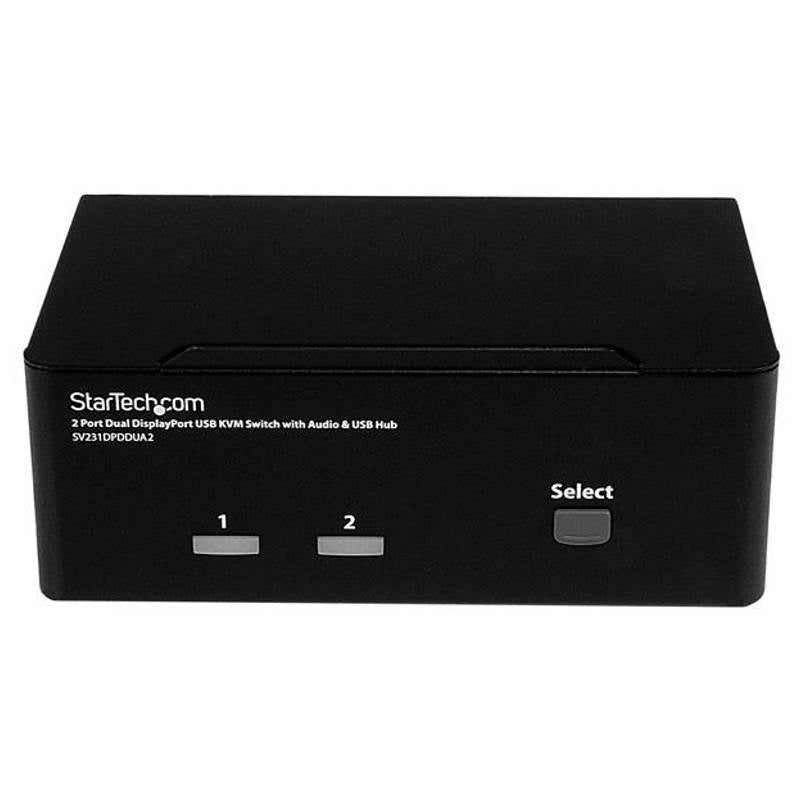 StarTech 4K Dual KVM Switch for DisplayPort Computers and Monitors(SV231DPDDUA2) - 1