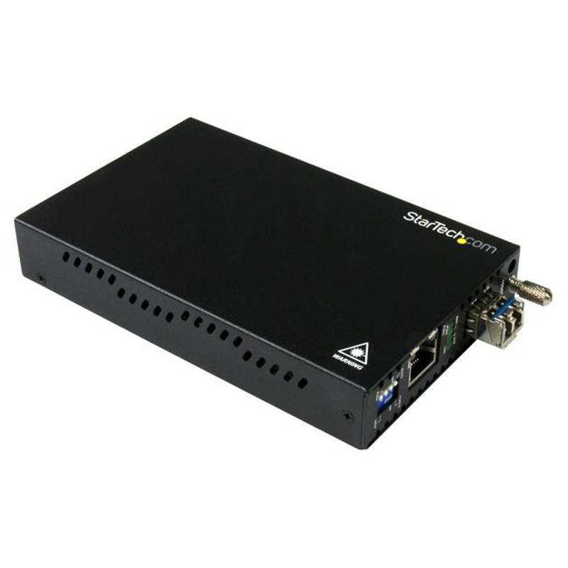 StarTech GbE Fiber Media Converter - 20km - Fiber-to-Copper - LC SM(ET91000SM20) - 1