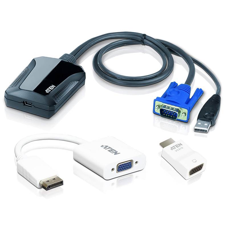 ATEN Laptop USB KVM Console Crash Cart Adapter IT Kit(CV211CP-AT) - 1