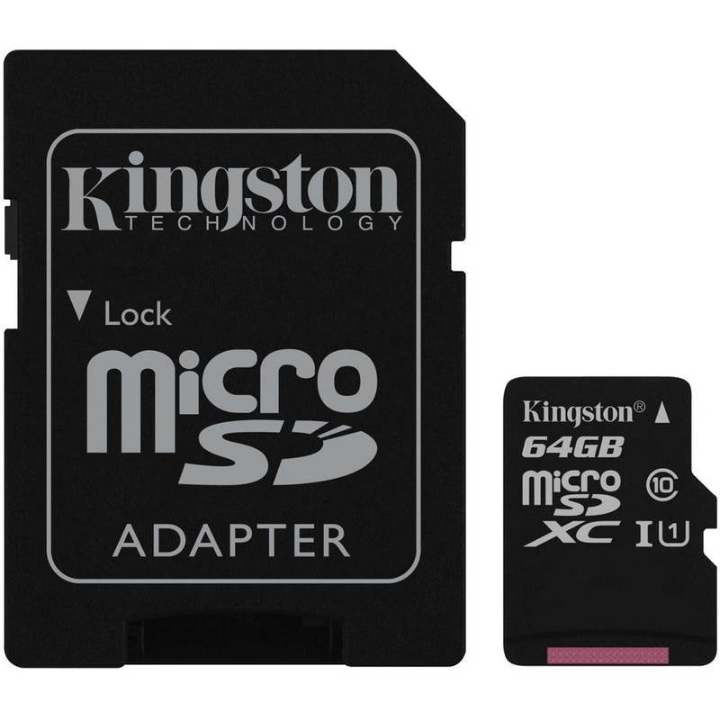 Kingston 64GB Canvas Select microSDXC UHS-I Class 10 Memory Card - 80MB/s(SDCS/64GB) - 1