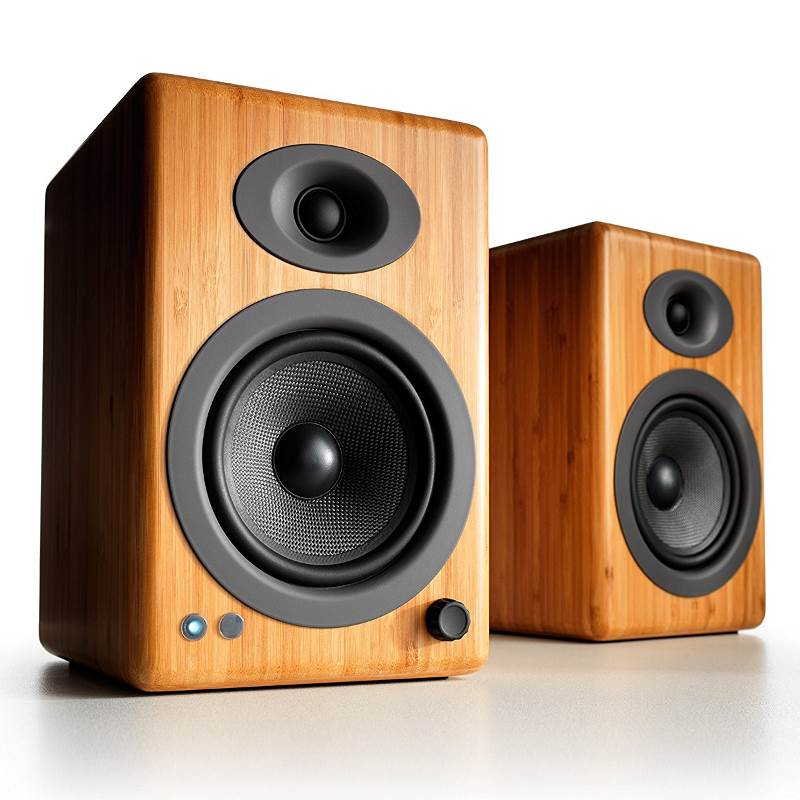 Audioengine A5+ Wireless Powered Bookshelf Speakers - Solid Bamboo(A5+BT - BAM) - 1