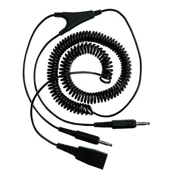Jabra QD to 2x3.5mm 2m Coiled Cord(8734-599) - 2