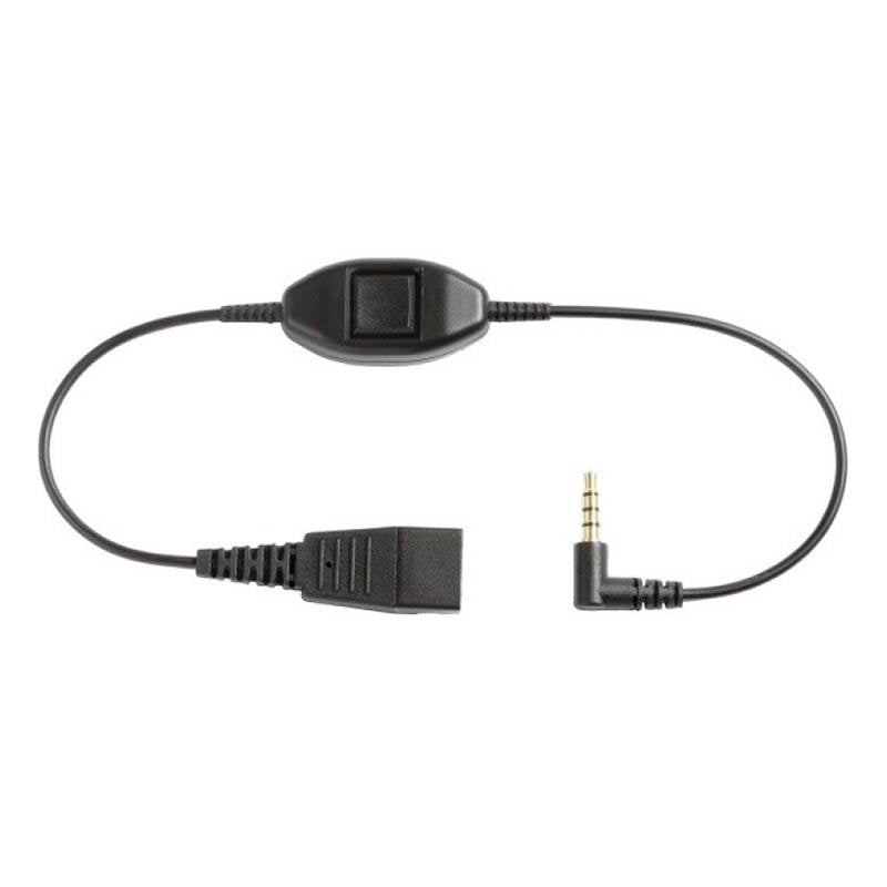 Jabra QD to 3.5mm w/PTT 0.5m Straight Cord(8735-019) - 1
