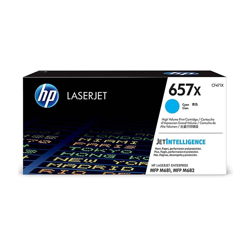 HP 657X LaserJet Toner Cartridge - Cyan (CF471X)(CF471X) - 1