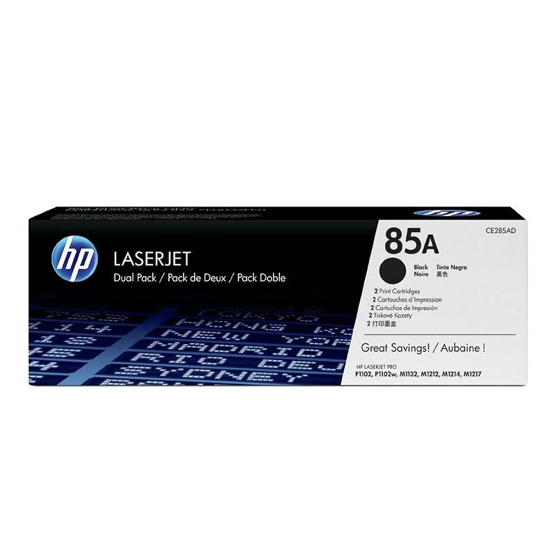 HP 85A Twin-Pack LaserJet Toner Cartridge - Black (CE285AD)(CE285AD) - 1