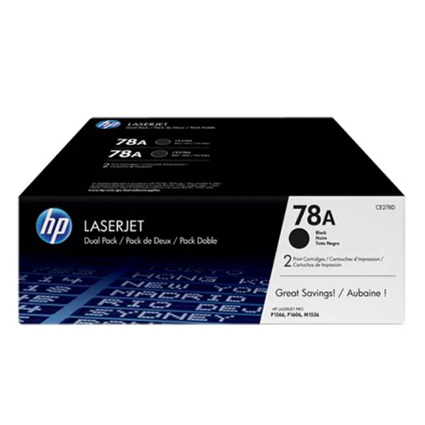 HP 78A Twin-Pack LaserJet Toner Cartridge - Black (CE278AD)(CE278AD) - 1