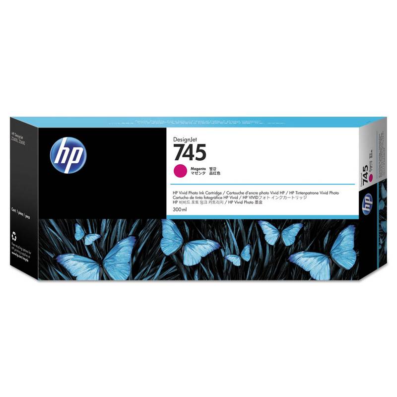 HP 745 300ML Ink Cartridge - Magenta (F9K01A)(F9K01A) - 1