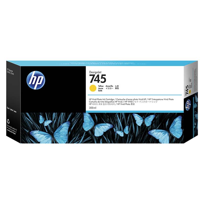 HP 745 300ML Ink Cartridge - Yellow (F9K02A)(F9K02A) - 1
