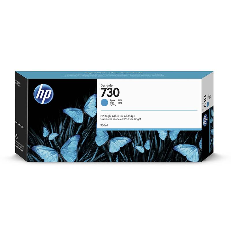 HP 730 300ML DesignJet Ink Cartridge - Cyan (P2V68A)(P2V68A) - 1