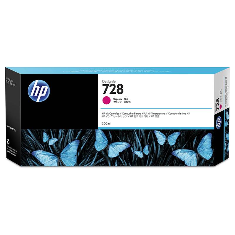 HP 728 300ML DesignJet Ink Cartridge - Magenta (F9K16A)(F9K16A) - 1