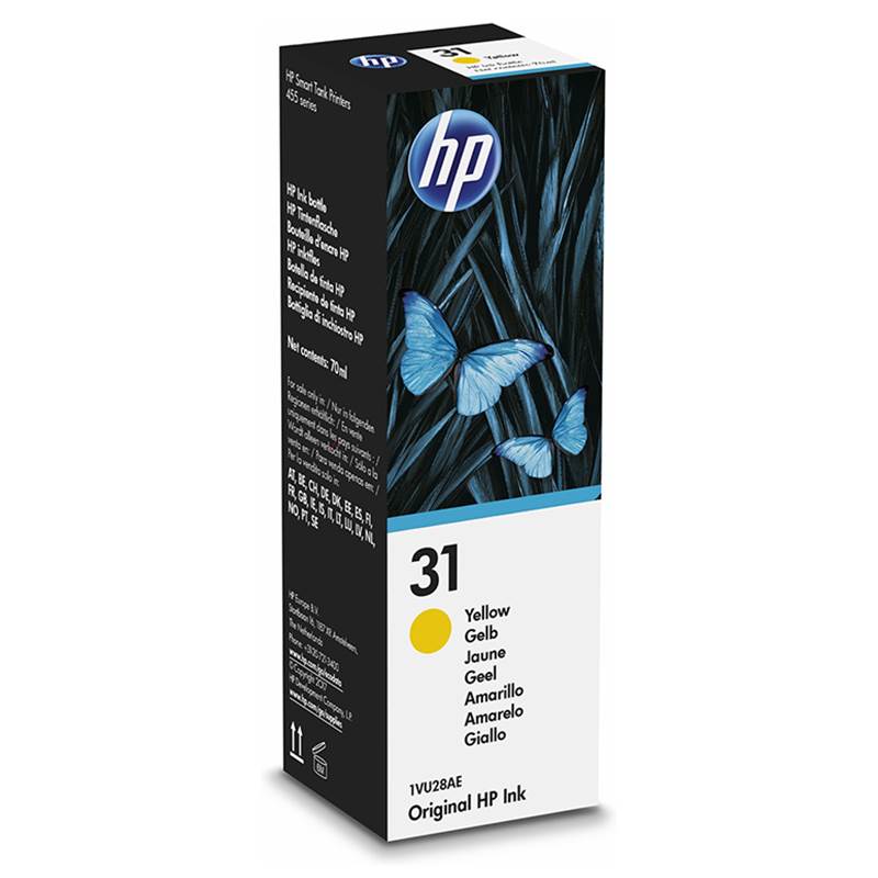 HP 31 70ML Original Ink Bottle - Yellow (1VU28AA)(1VU28AA) - 1