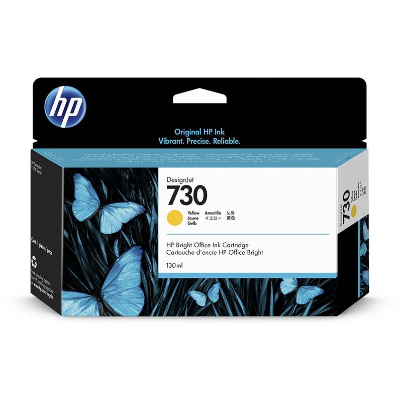 HP 730 130ML DesignJet Ink Cartridge - Yellow (P2V64A)(P2V64A) - 1