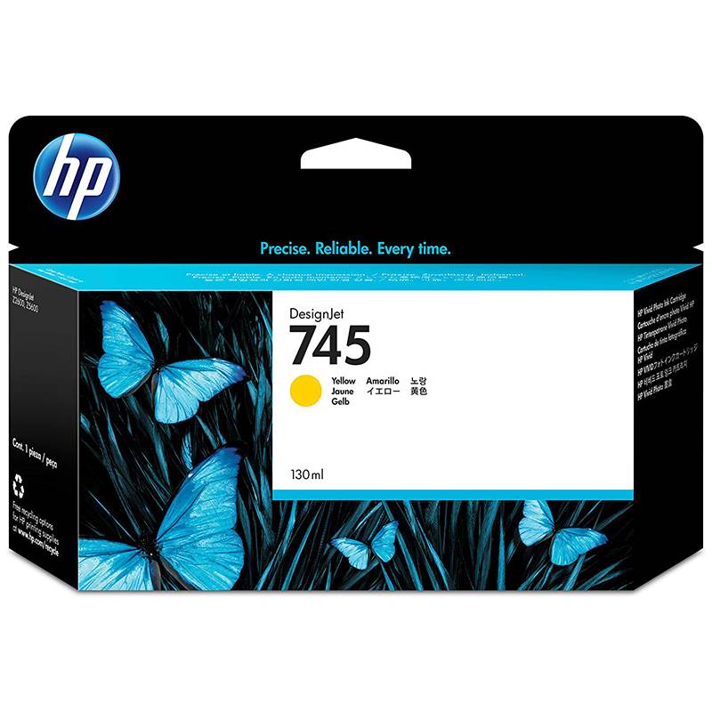 HP 745 130ML Ink Cartridge - Yellow (F9J96A)(F9J96A) - 1