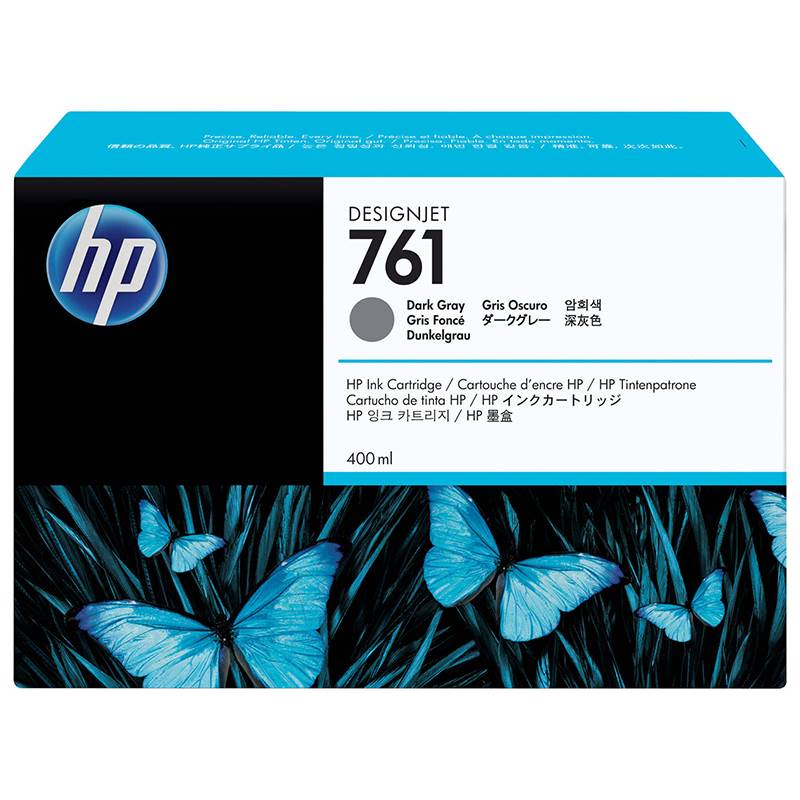 HP 761 400ML DesignJet Ink Cartridge - Dark Gray (CM996A)(CM996A) - 1