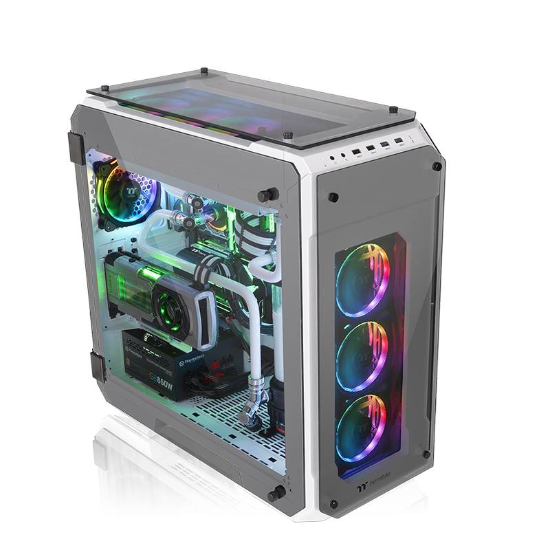 Thermaltake View 71 Tempered Glass ATX Case - Snow Edition(CA-1I7-00F6WN-00) - 3