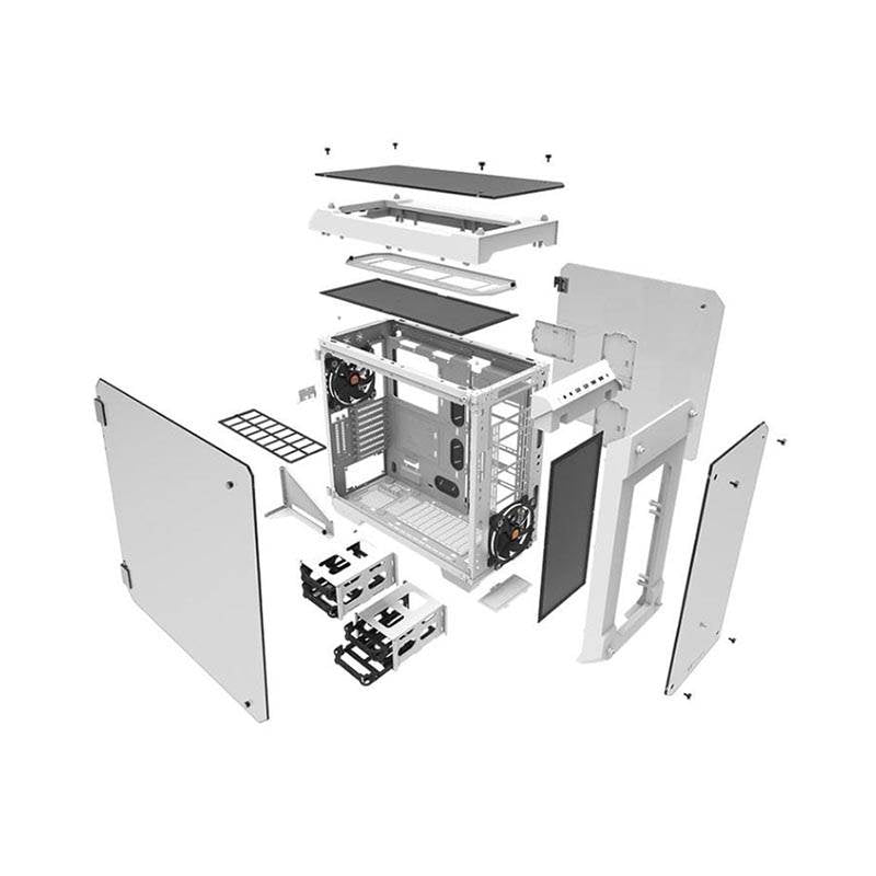 Thermaltake View 71 Tempered Glass ATX Case - Snow Edition(CA-1I7-00F6WN-00) - 6
