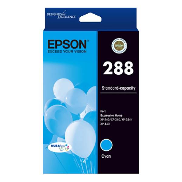 Epson 288 Standard Capacity DURABrite Ultra Cyan Ink Cartridge (C13T305292) - 1