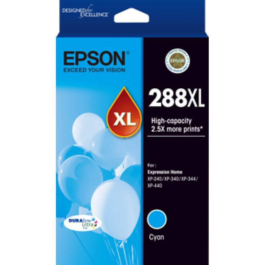 Epson 288XL High Capacity DURABrite Ultra Cyan Ink Cartridge (C13T306292) - 1