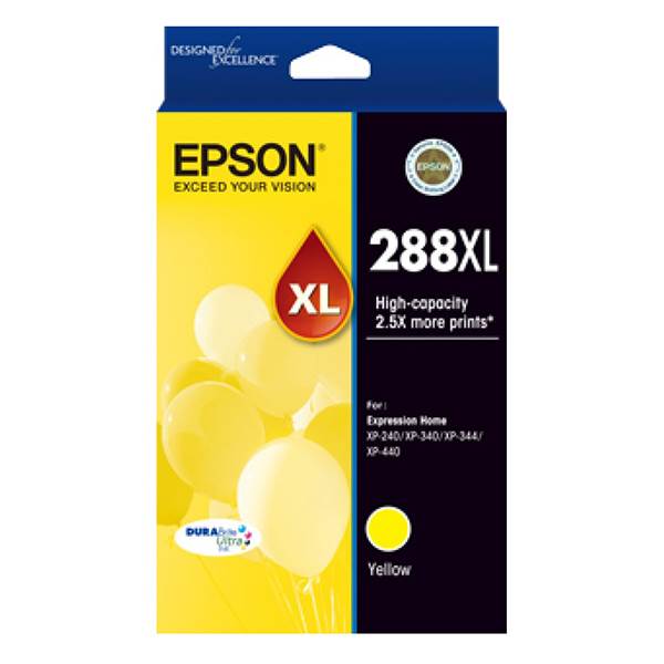 Epson 288XL High Capacity DURABrite Ultra Yellow Ink Cartridge (C13T306492) - 1