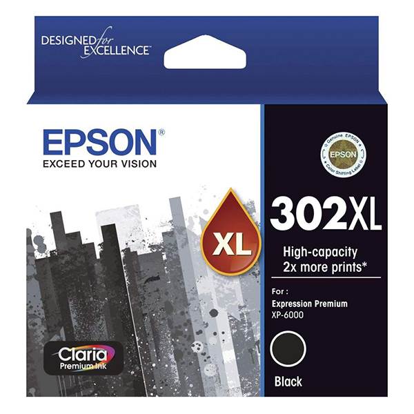Epson 302XL High Capacity Claria Premium Black Ink Cartridge(C13T01X192) - 1