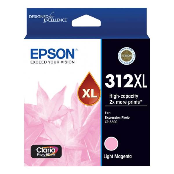 Epson 312XL High Capacity Claria Photo HD Light Magenta Ink Cartridge(C13T183692) - 1