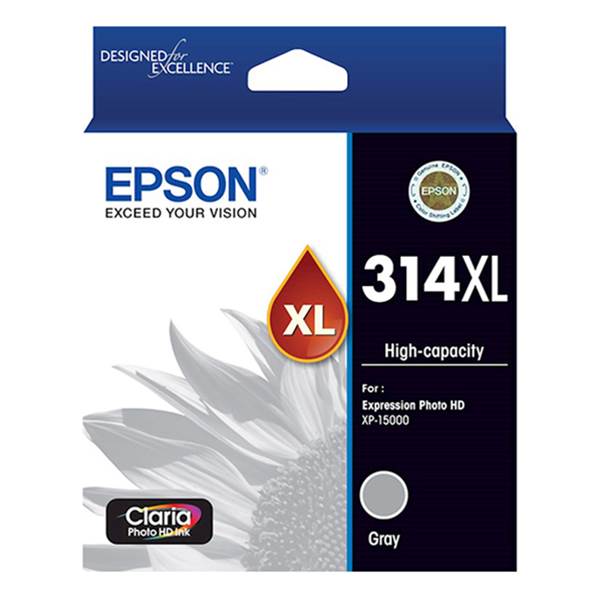 Epson 314XL High Capacity Claria Photo HD Gray Ink Cartridge (C13T01M692) - 1