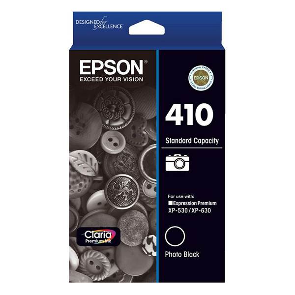 Epson 410 Standard Capacity Claria Premium Photo Black Ink Cartridge(C13T338192) - 1