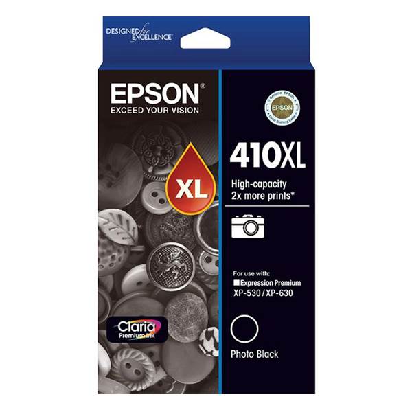 Epson 410XL High Capacity Claria Premium Photo Black Ink Cartridge(C13T340192) - 1