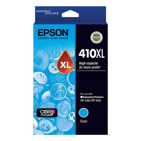 Epson 410XL High Capacity Claria Premium Cyan Ink Cartridge(C13T340292) - 1