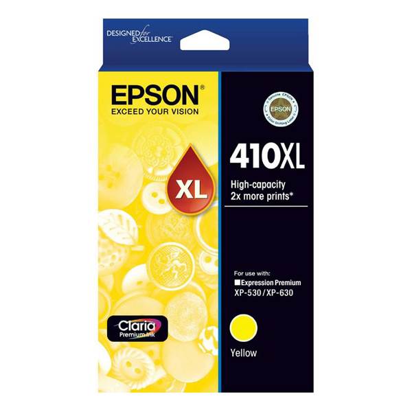 Epson 410XL High Capacity Claria Premium Yellow Ink Cartridge(C13T340492) - 1