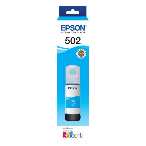 Epson T502 EcoTank Cyan Ink Bottle(C13T03K292) - 1