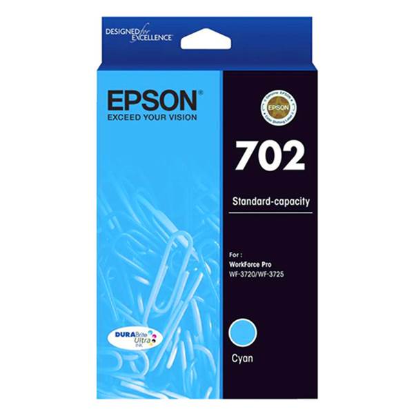 Epson 702 Standard Capacity DURABrite Ultra Cyan Ink Cartridge(C13T344292) - 1