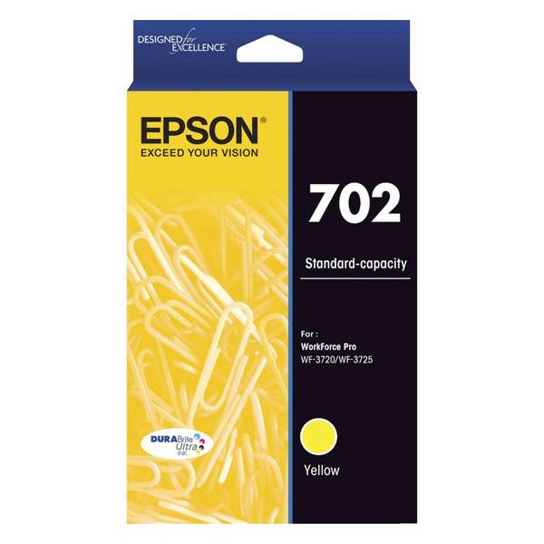 Epson 702 Standard Capacity DURABrite Ultra Yellow Ink Cartridge(C13T344492) - 1