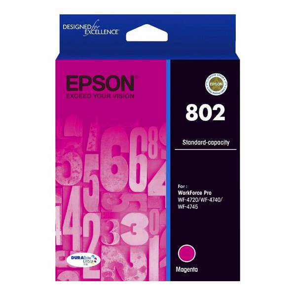 Epson 802 Standard Capacity DURABrite Ultra Magenta Ink Cartridge(C13T355392) - 1
