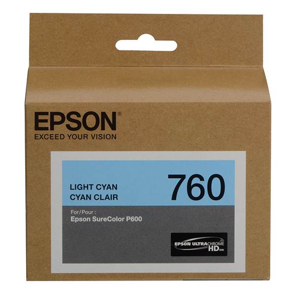 Epson 760 UltraChrome HD Light Cyan Ink Cartridge(C13T760500) - 1