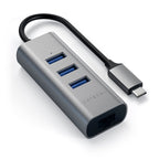 Satechi Type-C USB 3.0 2-in-1 3 Port Hub & Ethernet - Space Grey(ST-TC2N1USB31AM) - 3