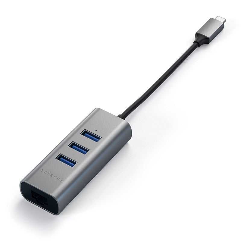 Satechi Type-C USB 3.0 2-in-1 3 Port Hub & Ethernet - Space Grey(ST-TC2N1USB31AM) - 4