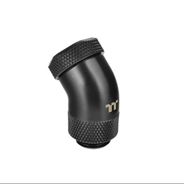 Thermaltake Pacific G1/4 PETG Tube 45-Degree 12mm OD Compression - Black(CL-W146-CU00BL-A) - 1