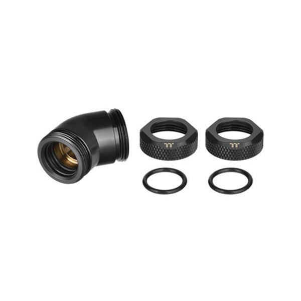 Thermaltake Pacific G1/4 PETG Tube 45-Degree 12mm OD Compression - Black(CL-W146-CU00BL-A) - 2