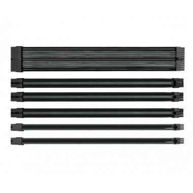 Thermaltake TtMod Sleeved PSU Extension Cable Set - Space Gray/Black (PS-ACC-TTEC0YR-1) - 1
