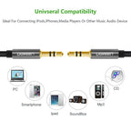 Ugreen 10733 1M 3.5mm to 3.5mm M/M AUX Audio Cable - Grey(10733) - 3